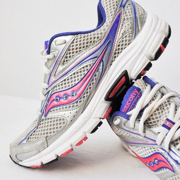 Saucony Grid Exite 7 Silver Sneakers - Picture 8 of 12